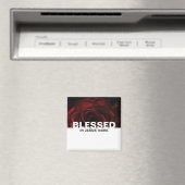 Custom Floral Rote Rose BLESSED Magnet (In Situ (Geschirrspüler))