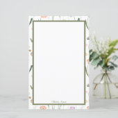 Custom Floral Stationery (Stehend Vorderseite)