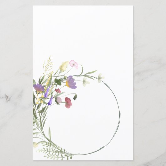 Custom Floral Stationery (Rückseite)