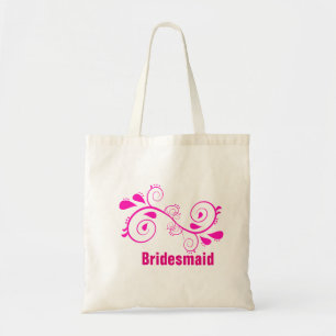 Custom Floral Swirl Bridesmaid Hochzeitstasche Tragetasche