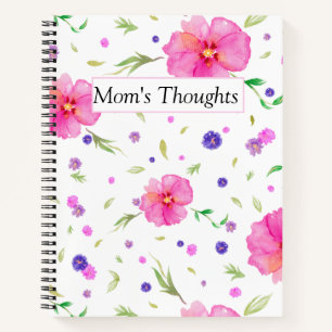 Custom Floral Teacher Geschenk Wasserfarben-Notebo Notizblock