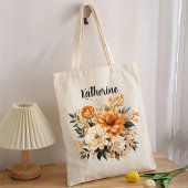 Custom Floral Tote Bag für sie, Bridesmaid oder Ma Tragetasche