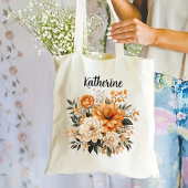 Custom Floral Tote Bag für sie, Bridesmaid oder Ma Tragetasche
