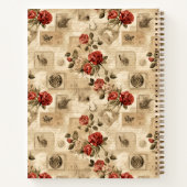 Custom Floral Vintag Wallpaper Notebook Notizblock (Rückseite)