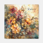 Custom Floral Watercolor Magnet (Vorne)