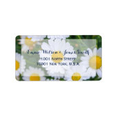 Custom Floral Wedding Address Labels mit Daisy Adressaufkleber (Vorne)