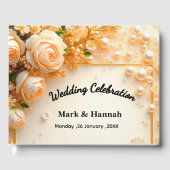 Custom Floral Wedding Celebration - Personalisiert Gästebuch (Vorderseite)