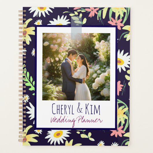 Custom Floral Wedding Planner | Personalisiertes F Planer (Vorderseite)
