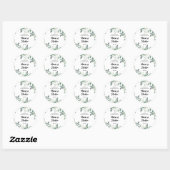 Custom Floral Wedding Stickers for Cookies Bag (Blatt)