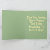 Custom Floral Weihnachtsfrieden Signe Bokeh Lights Karte (Innenseite)