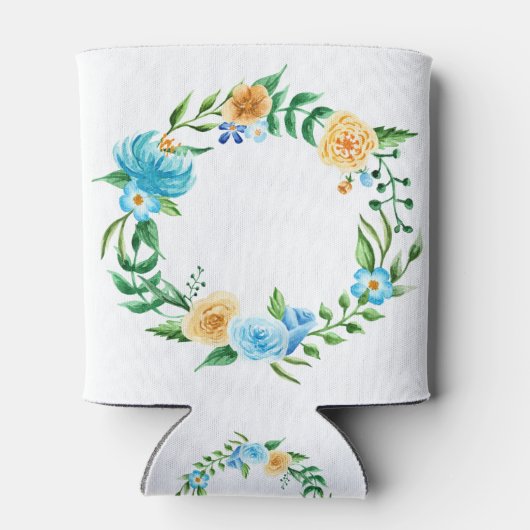 Custom Floral Wreath Dosenkühler (Rückseite)