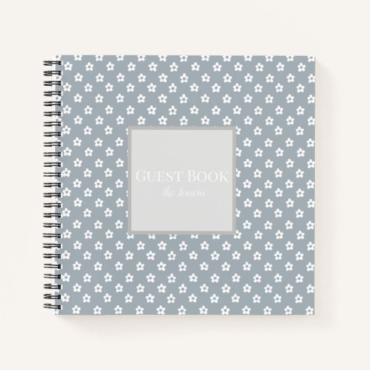 Custom florale Gästebuch Notizblock (Vorderseite)