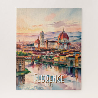 Custom Florence Duomo Cathedral Watercolor Skyline Puzzle