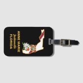 Custom Florida Flag Staat Blume Orange Blossom Gepäckanhänger (Vorderseite (Horizontal))