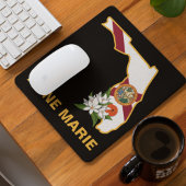 Custom Florida Flag Staat Blume Orange Blossom Mousepad