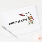 Custom Florida Flag Staat Blume Orange Blossom Rechteckiger Aufkleber (Umschlag)