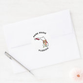 Custom Florida Flag Staat Blume Orange Blossom Runder Aufkleber (Umschlag)