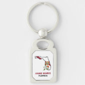 Custom Florida Flag Staat Blume Orange Blossom Schlüsselanhänger (Vorderseite)