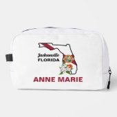 Custom Florida Flag Staat Blume Orange Blossom Waschbeutel (Vorderseite)