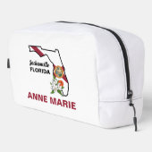 Custom Florida Flag Staat Blume Orange Blossom Waschbeutel (Rechte Ecke)