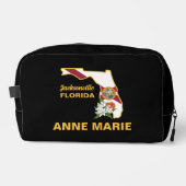 Custom Florida Flag Staat Blume Orange Blossom Waschbeutel (Vorderseite)