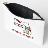 Custom Florida Flag Staat Blume Orange Blossom Zubehörtasche (Offen)