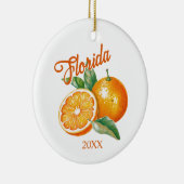 Custom Florida Orange Keramik Ornament (Rechts)