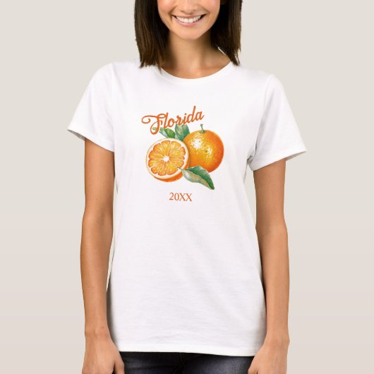 Custom Florida Orange T-Shirt (Vorderseite)