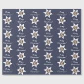 Custom Florist Foto "Frohe Weihnachten" Violet Geschenkpapier (Flach)