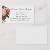 Custom Florist Shoppe Peony Garden Blume Visitenkarte (Vorne/Hinten)