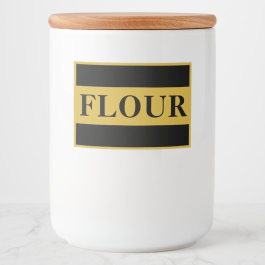 Custom FLOUR Storage Container Label for Kitchen Lebensmitteletikett (Vorderseite)