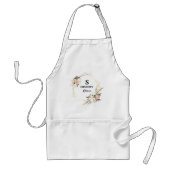 Custom flower crown apron, women's aprons schürze (Vorne)