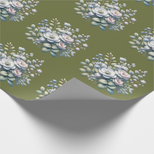 Custom flower design  geschenkpapier (Ecke)