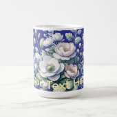 Custom flower design kaffeetasse (Mittel)