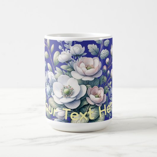 Custom flower design kaffeetasse (Mittel)