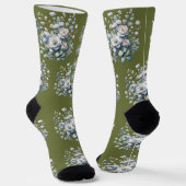 Custom flower design socken (Gewinkelt)