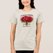 Custom Flower Farmer Floral Business Personalized Tri-Blend Shirt (Vorderseite)
