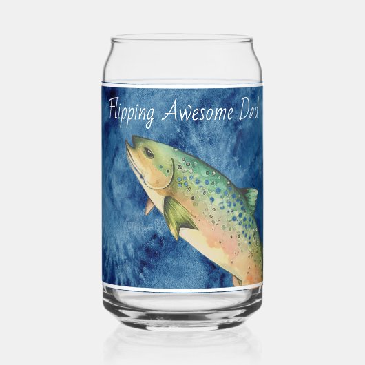 Custom Fly Fisherman Father Geschenk Dosenglas (Vorderseite)