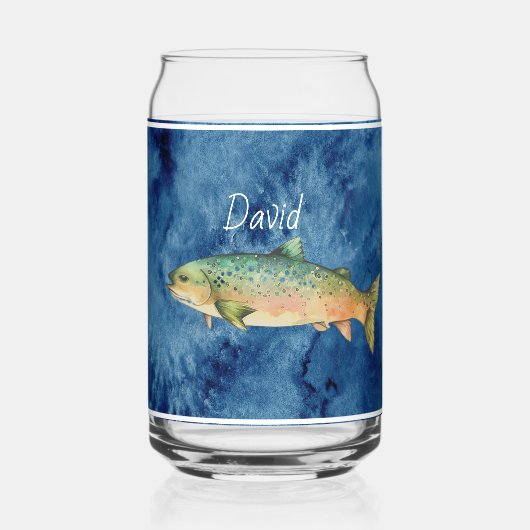 Custom Fly Fisherman Father Geschenk Dosenglas (Rückseite)