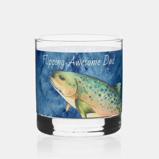 Custom Fly Fisherman Father Geschenk Whiskyglas (Vorderseite)