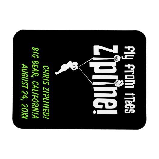 Custom Fly from Trees Ziplining Magnet (Horizontal)