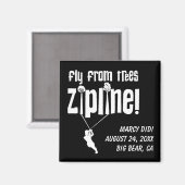 Custom Fly from Trees Ziplining Magnet (Vorderseite/Rückseite)