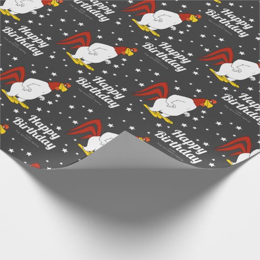 Custom Foghorn Leghorn Happy Birthday Geschenkpapier (Ecke)