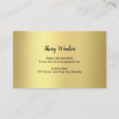 Custom Foil Gold - Berufliche Visitenkarten Visitenkarte (Rückseite)