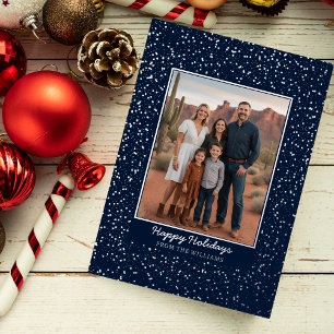 Custom Foil Holiday Card Template Weihnachtsnachts Folien Feiertagskarte
