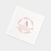 Custom Foil Stamps Kronen Monogram Napkins Servietten Mit Folie (Links)