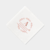 Custom Foil Stamps Kronen Monogram Napkins Servietten Mit Folie (Rechts)