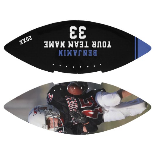 Custom Football Blue Name Name Team Foto (Paneele)