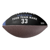 Custom Football Blue Name Name Team Foto (Gedreht 90)