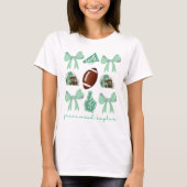 Custom Football Bow Shirt, Custom School, T-Shirt (Vorderseite)